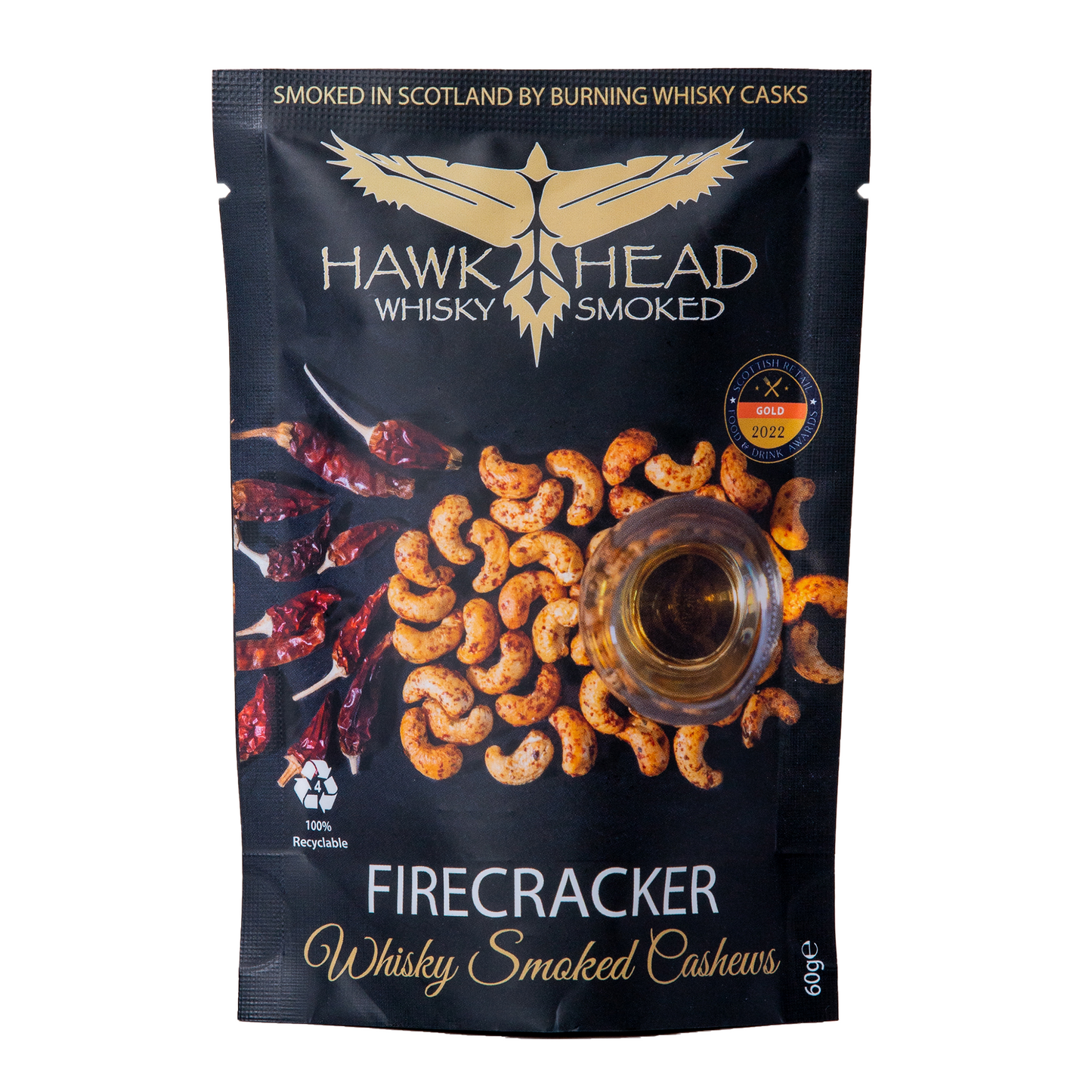 Whisky Smoked Cashews 10x60g - Firecracker