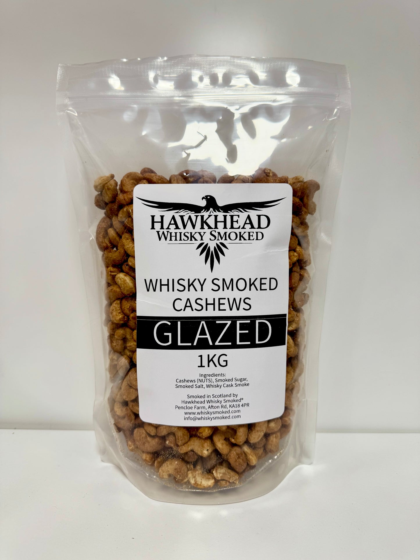 Whisky Smoked Cashews 1kg Catering Pack - Glazed