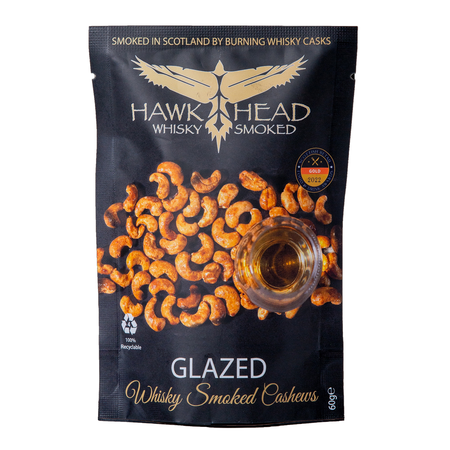 Whisky Smoked Cashews 10x60g -  Glazed